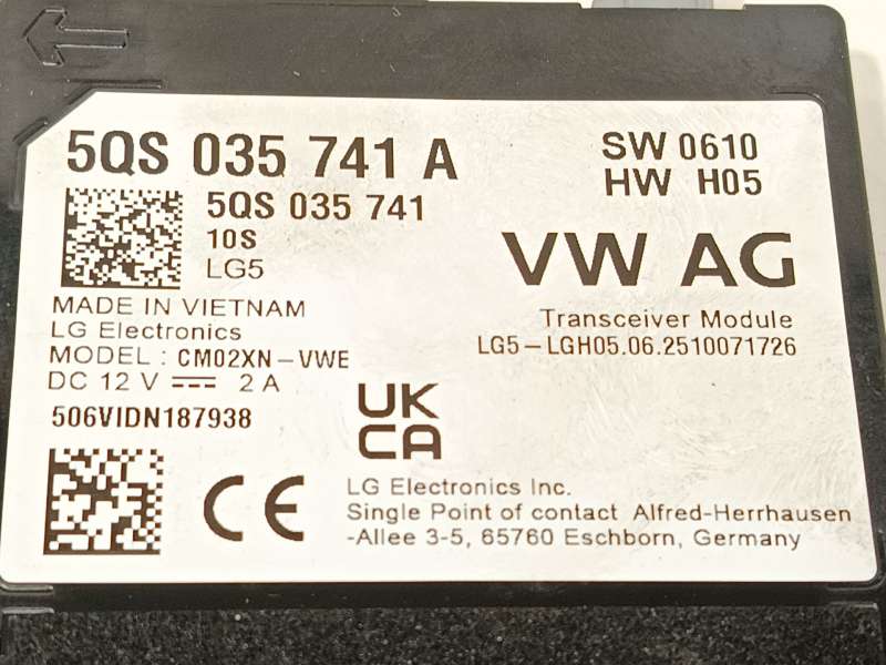 Recambio de modulo electronico para volkswagen tiguan 2,0 tig referencia OEM IAM 5QS035741A 5QS035741 5