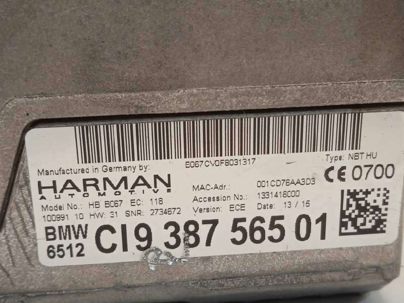 Recambio de sistema navegacion gps para bmw serie 4 coupe (f32) 430d referencia OEM IAM 65129387565 - Gris 5
