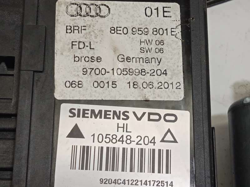 Recambio de elevalunas trasero izquierdo para seat exeo st (3r5)(2009>) reference referencia OEM IAM 8E0839461C  8E0959801E 4