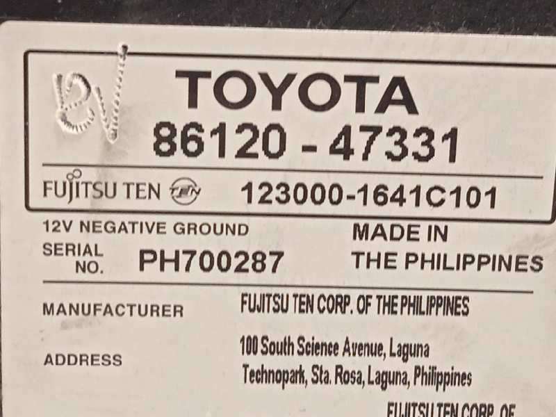 Recambio de sistema audio / radio cd para toyota prius (nhw30) plug-in hybrid advance referencia OEM IAM 8612047331 - Blanco 6
