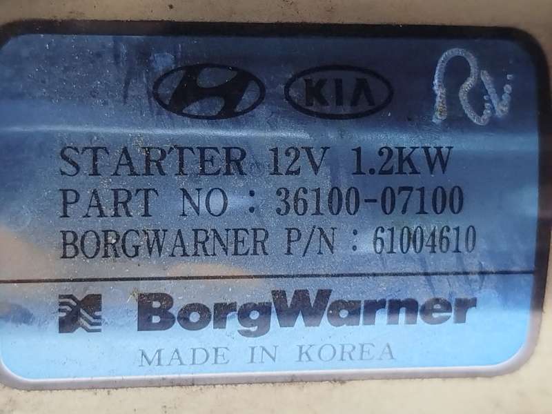 Recambio de motor arranque para hyundai i20 iii (bc3, bi3) 1.2 referencia OEM IAM 3610007100  61004610 - Gris 5