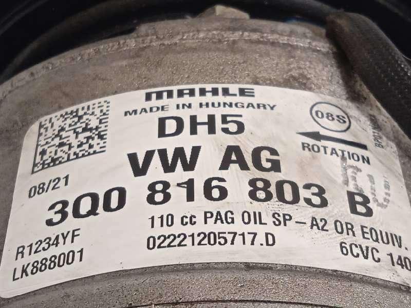 Recambio de compresor aire acondicionado para skoda kodiaq 2.0 tdi referencia OEM IAM 3Q0816803B  02221205717D - Gris 5
