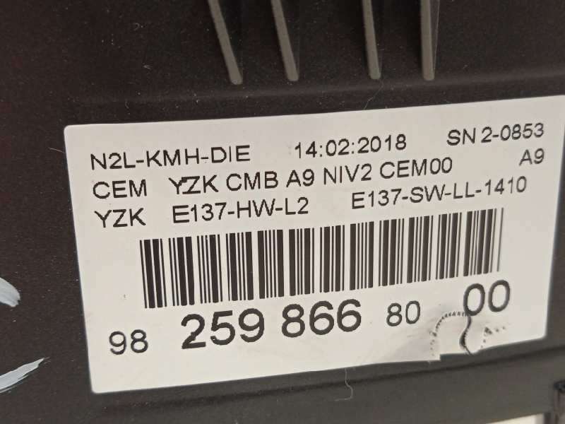 Recambio de cuadro instrumentos para peugeot 208 1.6 blue-hdi fap referencia OEM IAM 9825986680 7