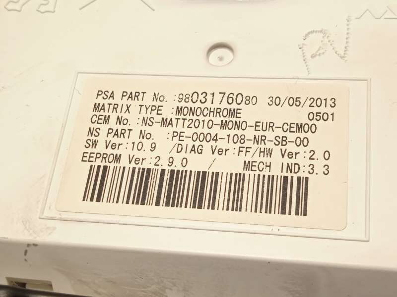 Recambio de cuadro instrumentos para citroën ds5 1.6 hdi 115 referencia OEM IAM 9806017780 9803176080 - Gris 6