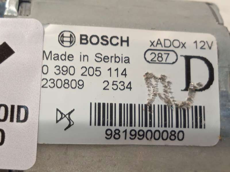 Recambio de motor limpia trasero para opel mokka 1.2 (76) referencia OEM IAM 9819900080  0390205114 - Gris 4