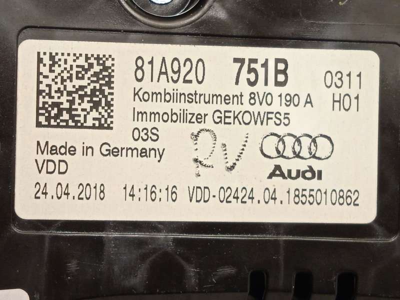 Recambio de cuadro instrumentos para audi q2 (gab) 1.6 tdi referencia OEM IAM 81A920751B - Negro 6