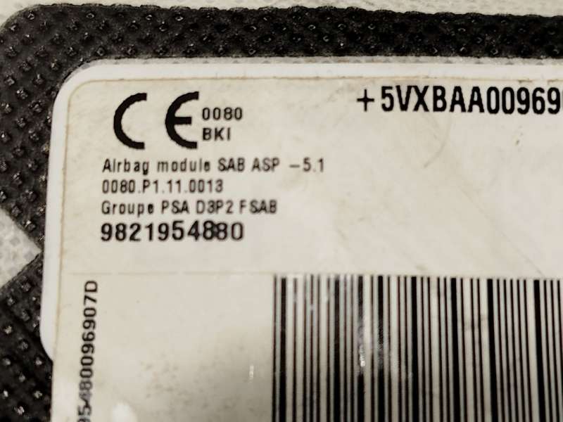 Recambio de airbag lateral izquierdo para opel corsa f (p2jo) 1.2 (68) referencia OEM IAM 9821954880 5