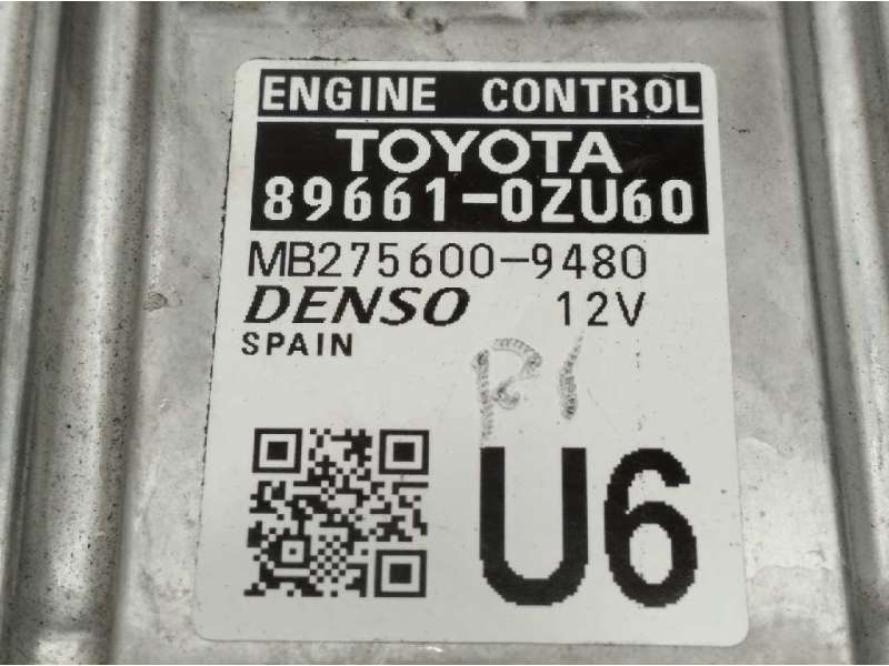 Recambio de centralita motor uce para toyota auris 1.8 16v (híbrido) referencia OEM IAM 896610ZU60  2756009480 4