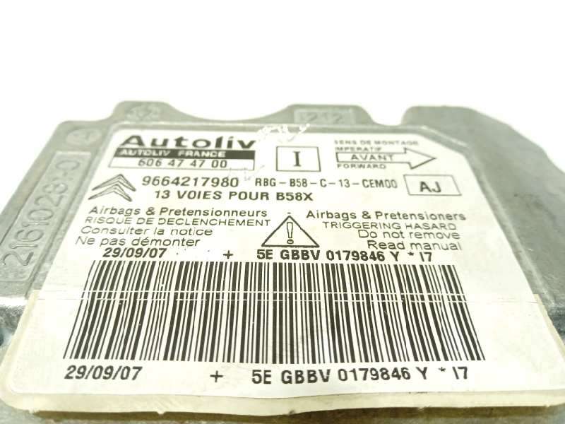 Recambio de centralita airbag para citroën c4 picasso sx referencia OEM IAM 9664217980 606474700 6546A8 2