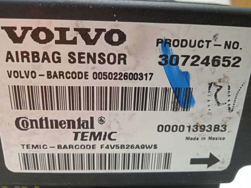 Recambio de centralita airbag para volvo s40 berlina 1.6 diesel cat referencia OEM IAM 30724652  00001393B3 - Negro 4