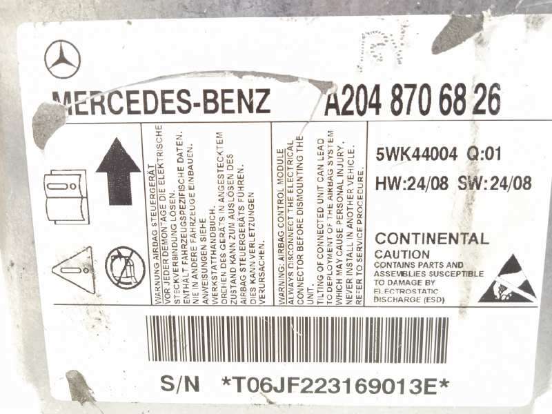 Recambio de centralita airbag para mercedes-benz clase c (w204) berlina c 220 cdi blueefficiency (204.002) referencia OEM IAM A2 - Negro 4
