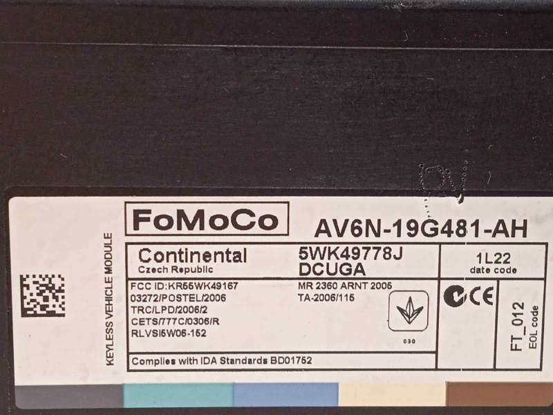 Recambio de centralita confort para ford focus lim. (cb8) trend referencia OEM IAM AV6N19G481AH 1829420 5WK49778J - Negro 4