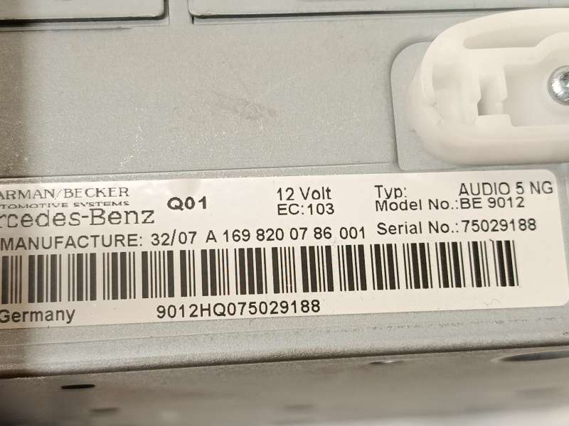Recambio de sistema audio / radio cd para mercedes-benz clase b sports tourer (w245) b 180 cdi (245.207) referencia OEM IAM A169 7