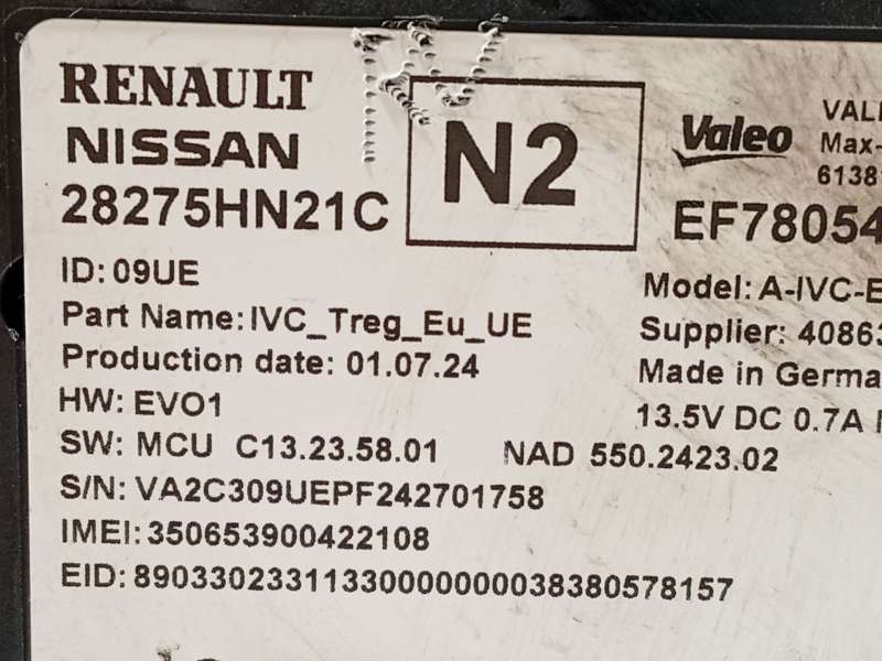Recambio de modulo electronico para nissan qashqai iii (j12) 1.3 dig-t referencia OEM IAM 28275HN21C 4