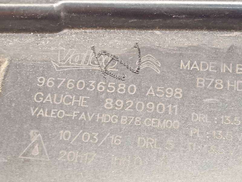 Recambio de piloto delantero izquierdo para citroën c4 picasso feel edition referencia OEM IAM 9676036580 - Gris 5