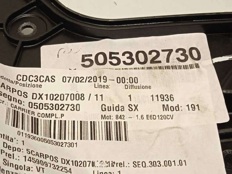 Recambio de elevalunas trasero derecho para alfa romeo giulietta (191) super (2016-) referencia OEM IAM 505302730 - Negro 4