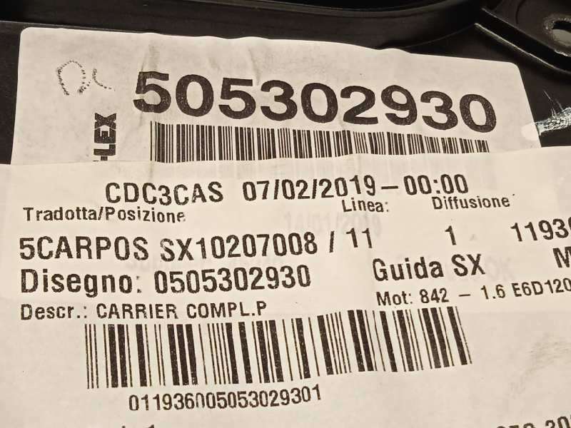 Recambio de elevalunas trasero izquierdo para alfa romeo giulietta (191) super (2016-) referencia OEM IAM 505302930 - Negro 3