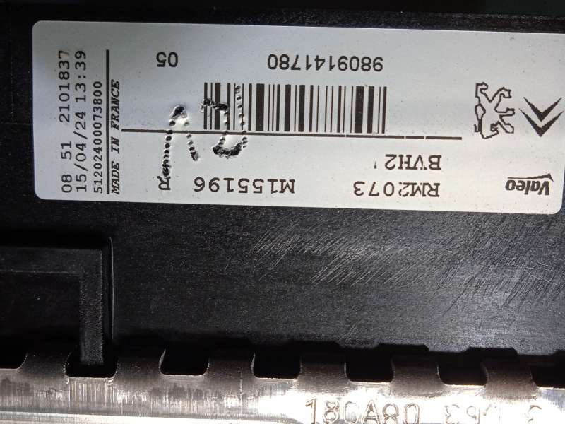 Recambio de radiador agua para peugeot 3008 ii suv (mc_, mr_, mj_, m4_) 1.5 bluehdi 130 referencia OEM IAM 9809141780 7