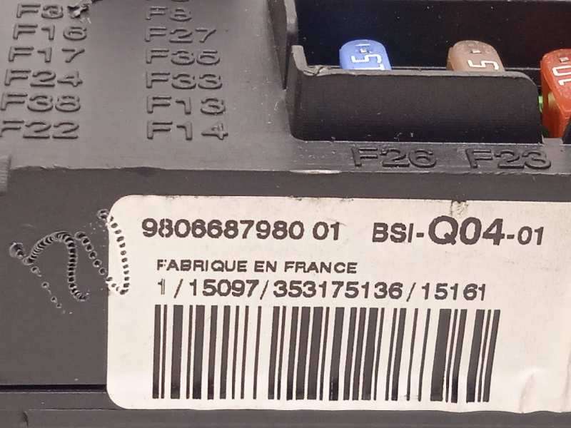 Recambio de caja reles / fusibles para citroën c4 lim. shine referencia OEM IAM 9806687980  A2C38848700 4