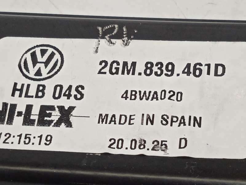 Recambio de elevalunas trasero izquierdo para volkswagen t-cross style referencia OEM IAM 2GM839461D  5Q0959407D - Gris 5
