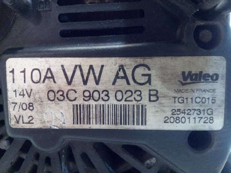 Recambio de alternador para volkswagen golf v berlina (1k1) 1.4 16v tsi referencia OEM IAM 03C903023B 3C903023B TG11C015 - Negro 5