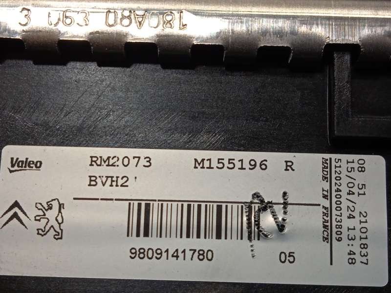 Recambio de radiador agua para peugeot 3008 ii suv (mc_, mr_, mj_, m4_) 1.5 bluehdi 130 referencia OEM IAM 9809141780 7