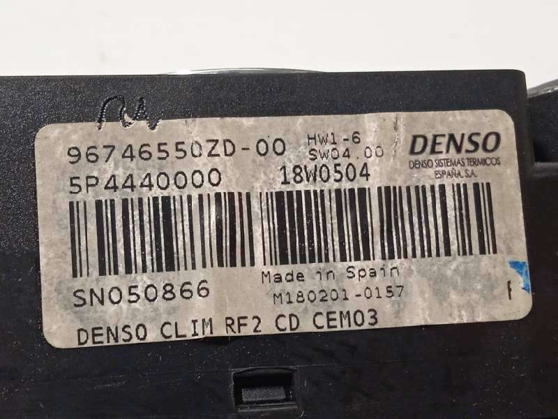 Recambio de mando climatizador para citroën c-elysée shine referencia OEM IAM 96746550ZD 9823740080 18W0504 - Gris 5