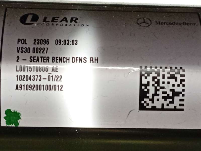 Recambio de asiento delantero derecho para mercedes-benz sprinter 4-t furgoneta (b907, b910) 419 cdi rwd (907.643, 907.645, 907. 6