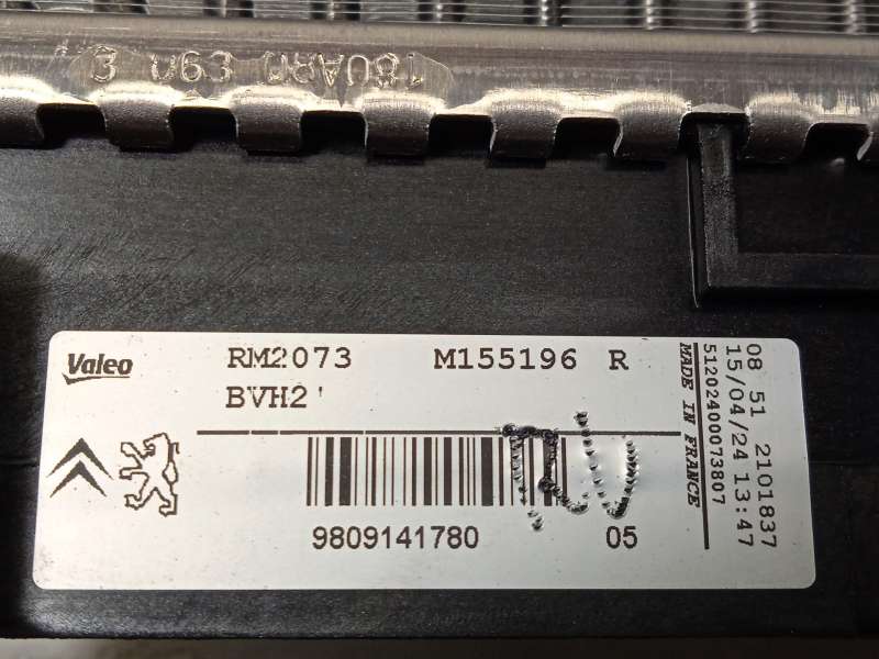Recambio de radiador agua para peugeot 3008 ii suv (mc_, mr_, mj_, m4_) 1.5 bluehdi 130 referencia OEM IAM 9809141780 7