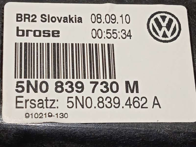 Recambio de elevalunas trasero derecho para volkswagen tiguan (5n1) 2.0 tdi referencia OEM IAM 5N0839730M  5N0959704D - Negro 4
