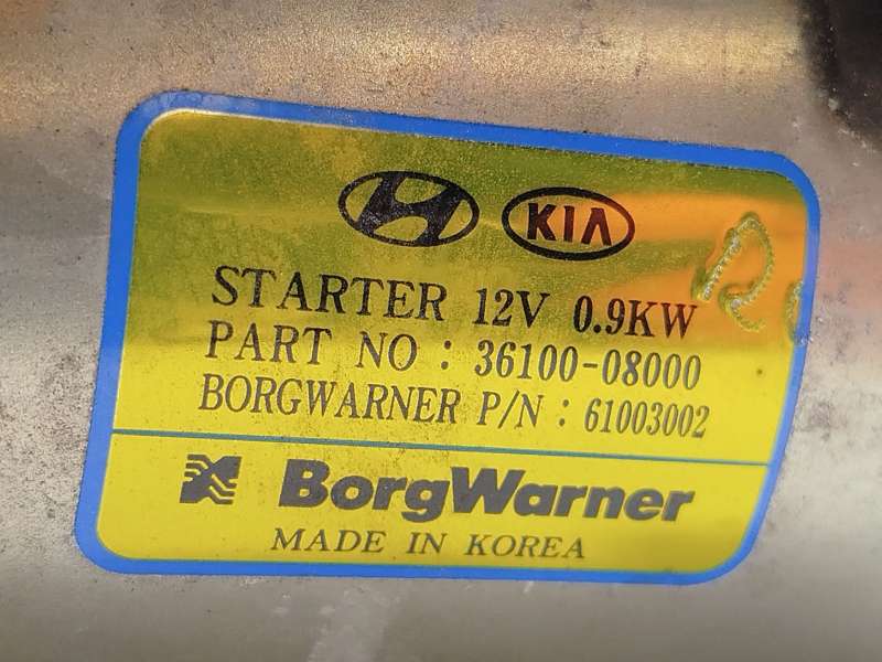 Recambio de motor arranque para kia stonic (yb) 1.0 t-gdi referencia OEM IAM 3610008000  61003002 - Blanco 5