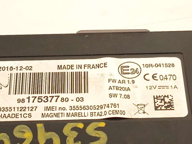 Recambio de modulo electronico para peugeot 2008 (--.2013) 1.2 12v e-thp referencia OEM IAM 9817537780  503551122127 - Gris 5