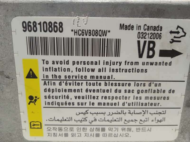 Recambio de centralita airbag para chevrolet captiva 2.0 diesel cat referencia OEM IAM 96810868 - Gris 4
