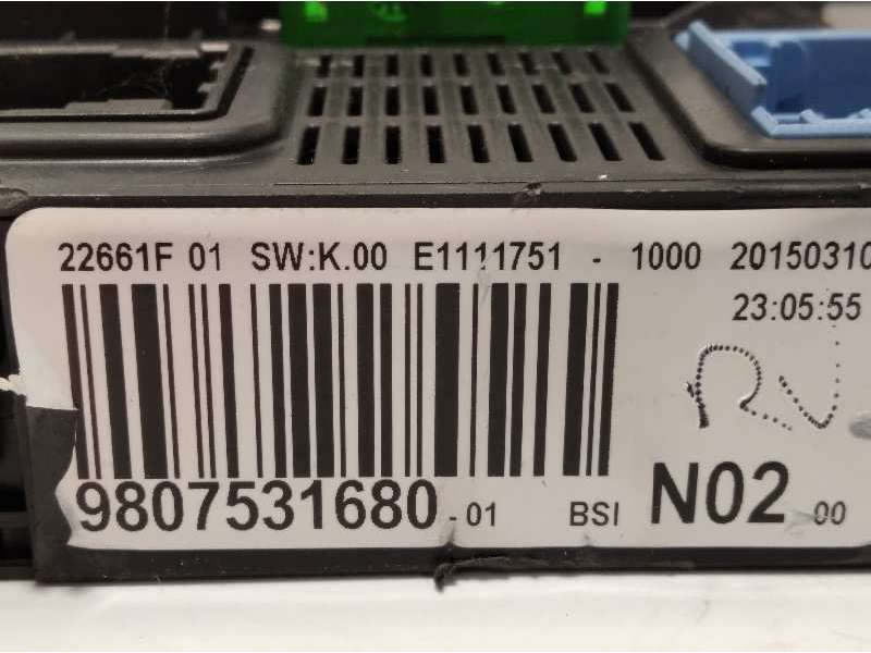 Recambio de caja reles / fusibles para peugeot 208 1.6 16v hdi fap referencia OEM IAM 9807531680  1612139080 - Gris 5