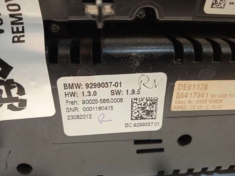 Recambio de mando climatizador para bmw serie 7 (f01/f02) 730ld referencia OEM IAM 9299037 - Negro 6