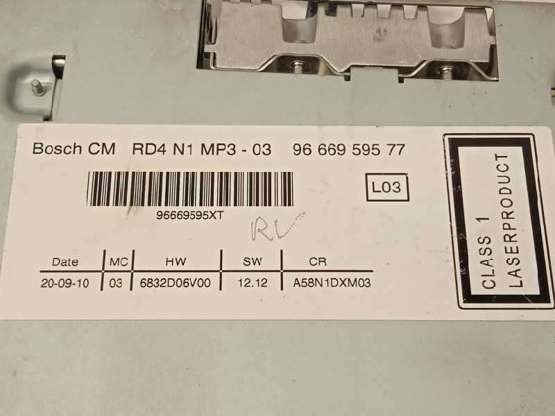 Recambio de sistema audio / radio cd para peugeot 5008 premium referencia OEM IAM 96669595XT 9666959577 6579NQ - Gris 4