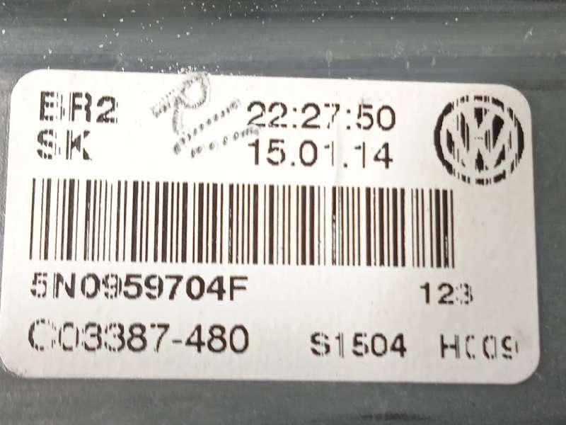 Recambio de elevalunas trasero derecho para volkswagen tiguan (5n2) sport 4motion bluemotion referencia OEM IAM 5N0839730R 5N095 5