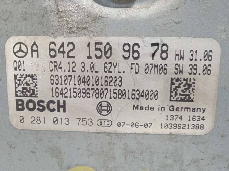 Recambio de centralita motor uce para mercedes-benz clase m (w164) 280 / 300 cdi (164.120) referencia OEM IAM A6421509678  02810 5