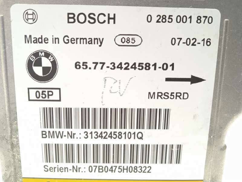 Recambio de centralita airbag para bmw x3 (e83) 2.0d referencia OEM IAM 65773424581  0285001870 4