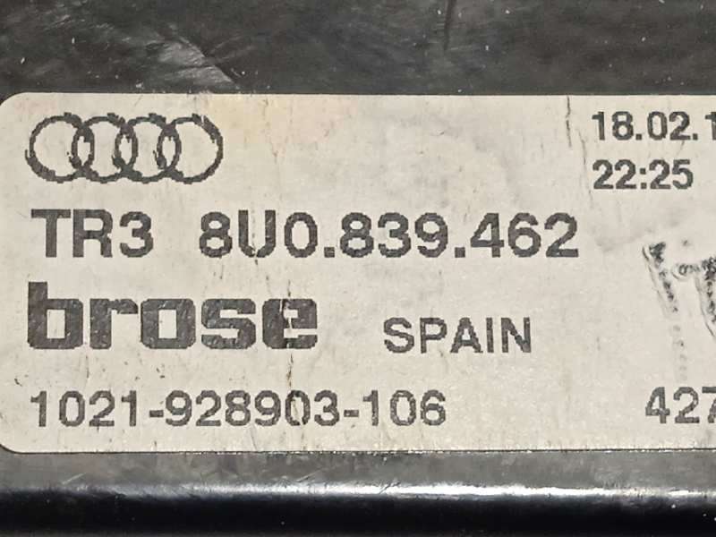Recambio de elevalunas trasero derecho para audi q3 (8ug) attraction referencia OEM IAM 8U0839462 TR38U0839462 8K0959812A - Gris 4