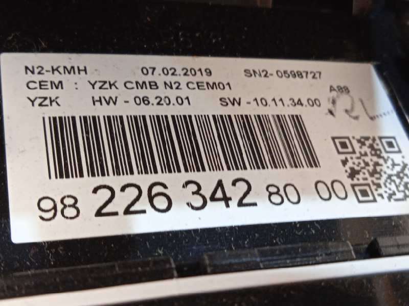Recambio de cuadro instrumentos para citroën c3 aircross feel referencia OEM IAM 9822634280 7