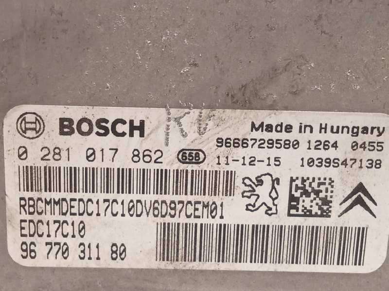 Recambio de centralita motor uce para citroën c4 lim. seduction referencia OEM IAM 9677031180 9666729580 0281017862 - Blanco 5