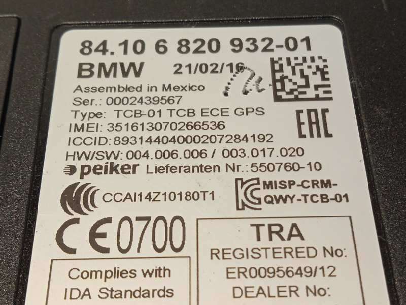 Recambio de modulo electronico para bmw serie 4 gran coupe (f36) 420d referencia OEM IAM 84106820932 - Azul 5