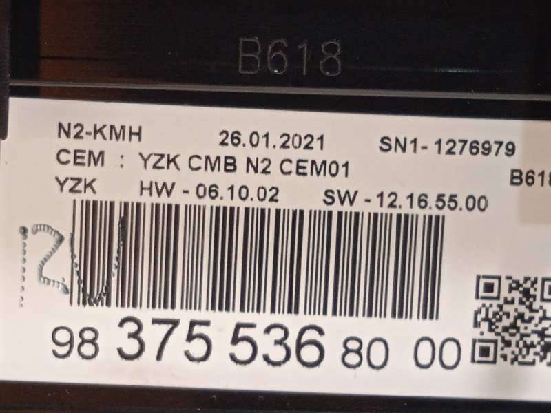 Recambio de cuadro instrumentos para citroën c3 1.2 12v vti / puretech referencia OEM IAM 9837553680 - Gris 6