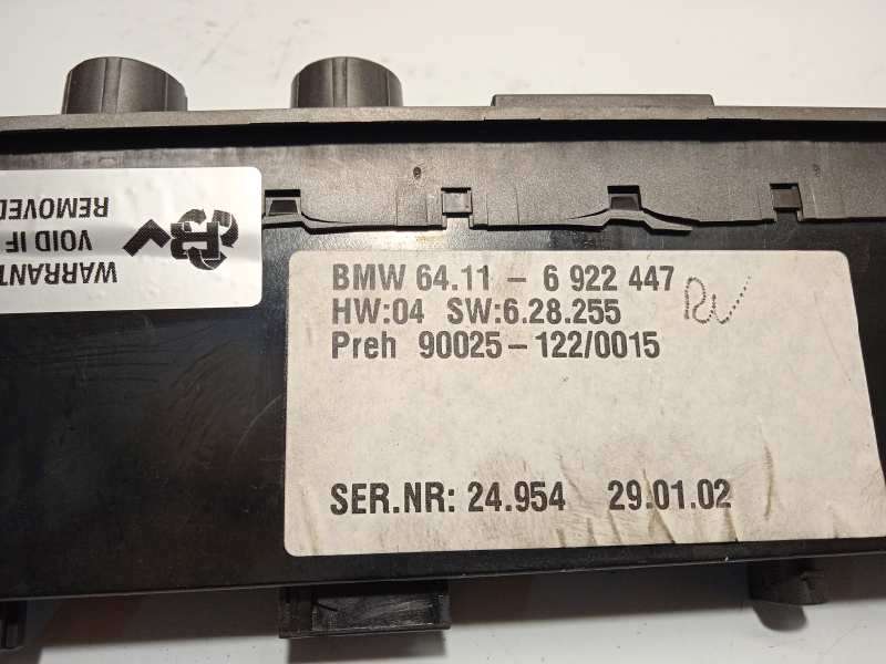 Recambio de mando climatizador para bmw serie 7 (e65/e66) 745i referencia OEM IAM 64116922447  6922447 - Negro 7