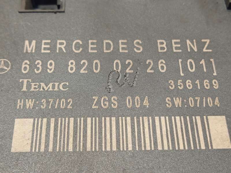 Recambio de centralita confort para mercedes-benz vito caja cerrada 6.03  115 cdi largo (639.603) referencia OEM IAM 6398200226 - Blanco 3