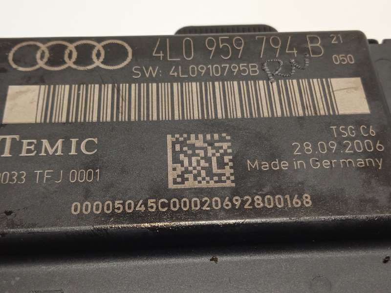 Recambio de centralita confort para audi q7 (4l) 3.0 tdi referencia OEM IAM 4L0959794B - Negro 4