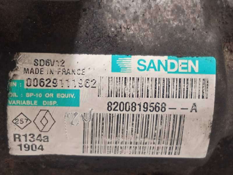 Recambio de compresor aire acondicionado para renault grand modus authentique referencia OEM IAM 8200819568 SD6V12 8200819568A - Negro 5