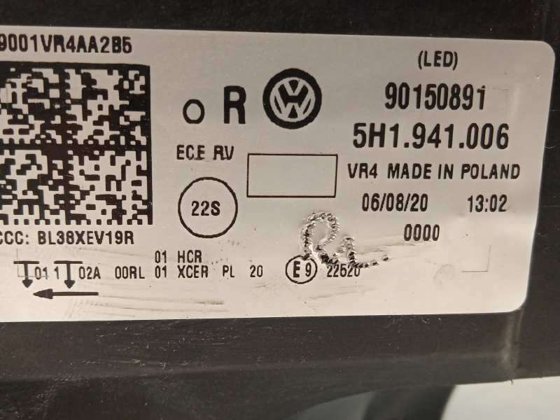Recambio de faro derecho para volkswagen golf viii lim. (cd1) style referencia OEM IAM 5H1941006 6