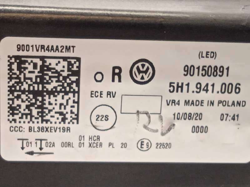 Recambio de faro derecho para volkswagen golf viii lim. (cd1) style referencia OEM IAM 5H1941006 5